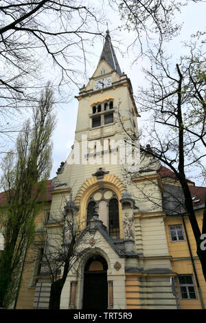 Die Außenseite des St James Parish Church, Ljubljana, Slowenien, Europa Stockfoto