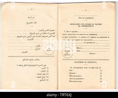 Internationaler Führerschein, 1952, Frankreich. Stockfoto