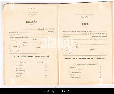 Internationaler Führerschein, 1952, Frankreich. Stockfoto