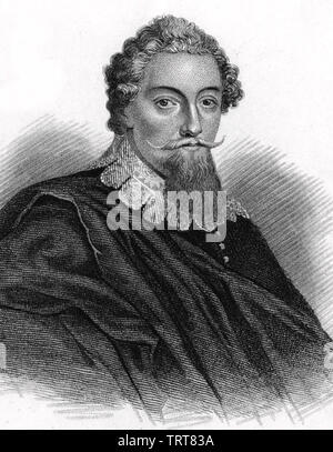 FRANCIS BEAUMONT (1584-1616), englischer Dramatiker. Gravur auf der Basis eines 1740s Schabkunst Stockfoto