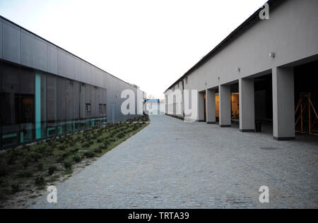 Museum von Oskar Schindlers Fabrik. Krakau. Polen. Außenansicht. Stockfoto