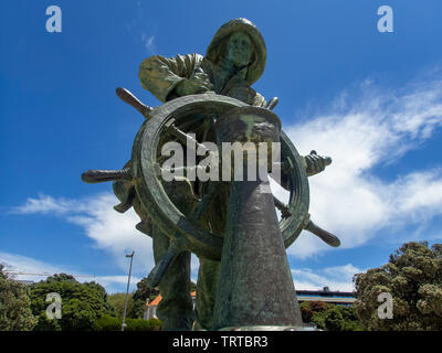 Die Homen do Leme Statue an der Küste in der Nähe von Angers, Porto in Portugal Stockfoto