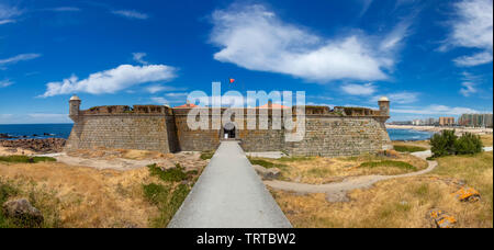 Das Fort São Francisco do Queijo (oft als das Schloss von Käse) in der Nähe von Porto, Portugal Stockfoto