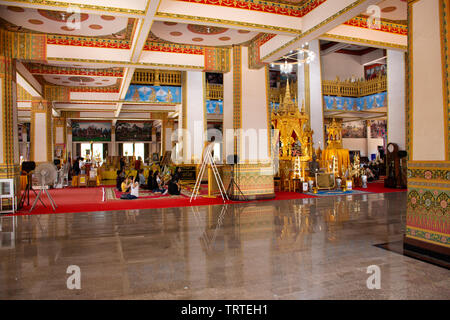 Phra Mahathat Kaen Nakhon Pagode in Wat Nong Waeng Tempel für Thais und ausländische Reisende besuchen und beten in Khonkaen am 11. Januar 2019 in Khon Stockfoto