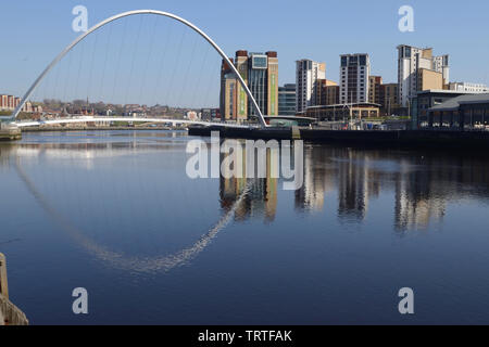 Gateshead Millennium Bridge Newcastle upon Tyne Stockfoto