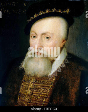 Robert Dudley, 1. Earl of Leicester, 1532–1588, Porträtgemälde von Jan van Ravesteyn, 1609 Stockfoto