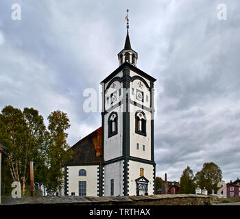 Norwegen. Die Kirche vob Roros. Im Jahre 1780 erbaut. Stockfoto