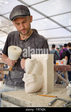 York Steinbildhauerei Festival Stockfoto