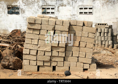 Blöcke de Pierres pour la Construction. Abkommen von Lomé. Togo. Afrique de l'Ouest. Stockfoto