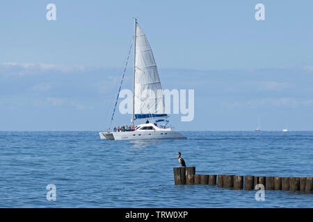 Segelyacht, Kühlungsborn, Mecklenburg-Vorpommern, Deutschland Stockfoto