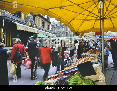 Markttag. Dieppe. Normandie. Frankreich. Stockfoto