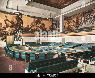 Liga der Nationen in Genf 1937 Der Palast der Nationen berechtigt Stockfoto