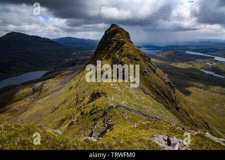 Suilven ridge, Assynt, Sutherland, Highlands, Schottland Stockfoto