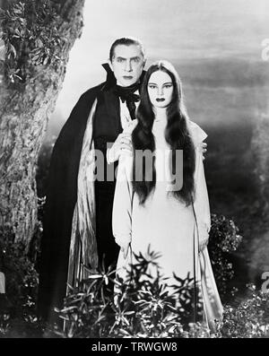 BELA LUGOSI UND CAROL BORLAND IM ZEICHEN DER VAMPIRE (1935). Copyright: Nur die redaktionelle Nutzung. Kein Merchandising oder Buch deckt. Dies ist eine öffentlich verteilten Handzettel. Zugriffsrechte nur, keine Lizenz des Urheberrechts zur Verfügung gestellt. Nur in Verbindung mit Werbung für diesen Film. Credit: M.G.M/Album Stockfoto