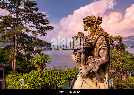 LENNO, ITALIEN, Juni 04, 2019: Außenbereich der Villa del Balbianello, am Comer See, Juni 04, 2019, in Lenno, Italien Stockfoto