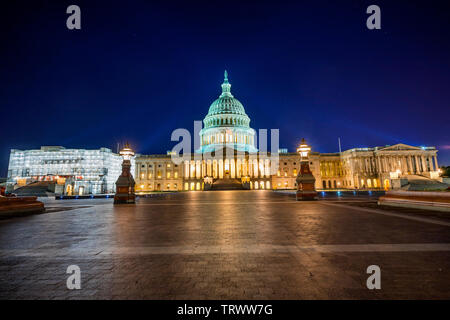 US Capitol Nordseite Congress Haus Vertreter Bau Senat Hauptstadt Nacht Sterne Washington DC Stockfoto