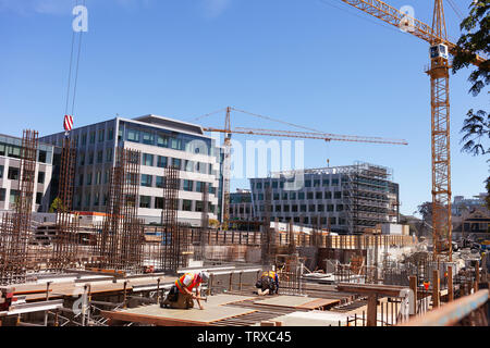 Die Hauptstadt Park Residenzen im Bau, Victoria BC Kanada. Stockfoto