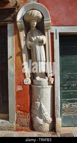 Tintoretto Tintoretto Haus Campo Dei Mori Moor statue außen Cannaregio Venedig Veneto Italien Stockfoto