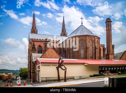 Albany, NY, USA - 28. Juli 2018: Die wunderschöne Kathedrale der Unbefleckten Empfängnis Stockfoto