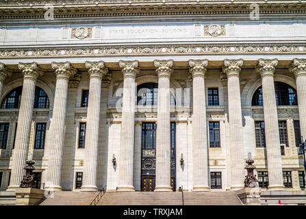 Albany, NY, USA - 28. Juli 2018: Die New York State Education Gebäude Stockfoto