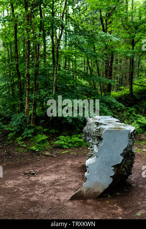 Echo von Annie Cattrell - Teil des Waldes von Dean Skulpturenweg Stockfoto