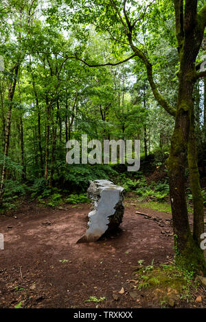 Echo von Annie Cattrell - Teil des Waldes von Dean Skulpturenweg Stockfoto