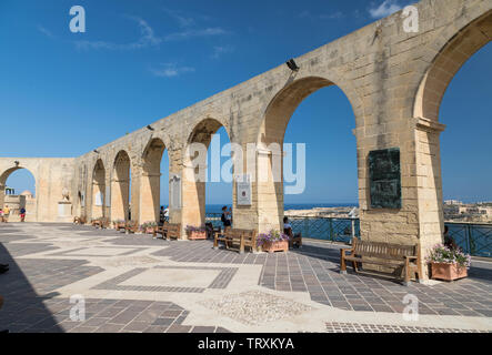 Upper Barakka Gardens, Valletta, Malta Stockfoto