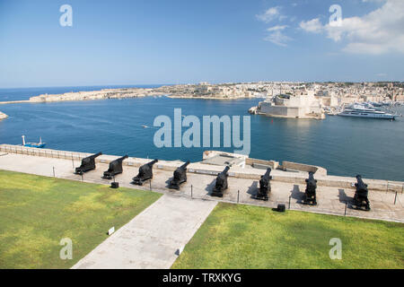 Die ehrenkompanie Batterie, Valletta, Malta Stockfoto