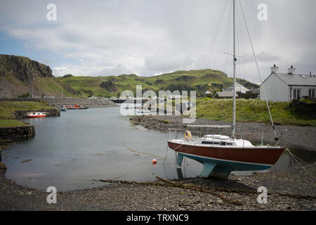 Szenen aus Easdale Island, Schottland, am 9. Juni 2019. Stockfoto