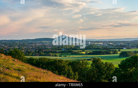 Shropshire Landschaft, Wrekin von Lilleshall Hill. Stockfoto