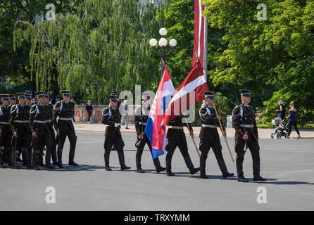 Minister für Auswärtige und Europäische Angelegenheiten von Kroatien, Marija Pejčinović Burić in Riga, Lettland Stockfoto