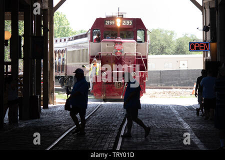 Die Grapevine Vintage Railroad in die stockyards in Fort Worth in der Nähe von Dallas, Texas Stockfoto