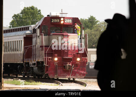 Die Grapevine Vintage Railroad in die stockyards in Fort Worth in der Nähe von Dallas, Texas Stockfoto