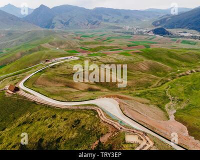 Die Luft der Qilian Berge. Stockfoto