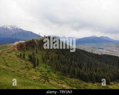 Die Luft der Qilian Berge. Stockfoto