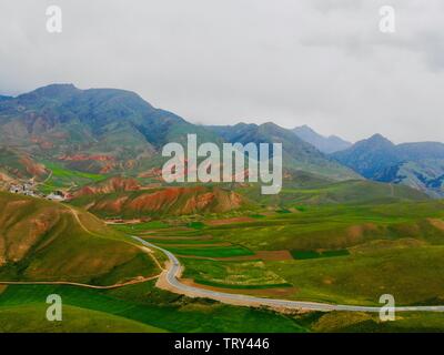 Die Luft der Qilian Berge. Stockfoto