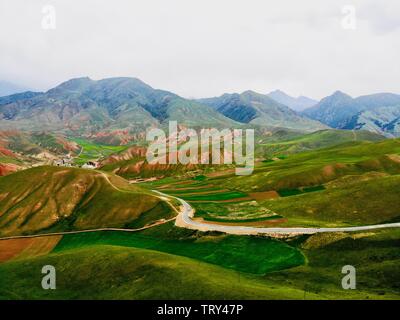 Die Luft der Qilian Berge. Stockfoto