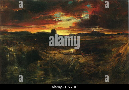Thomas Moran - Childe Roland Dunklen Turm kam 1859 Stockfoto