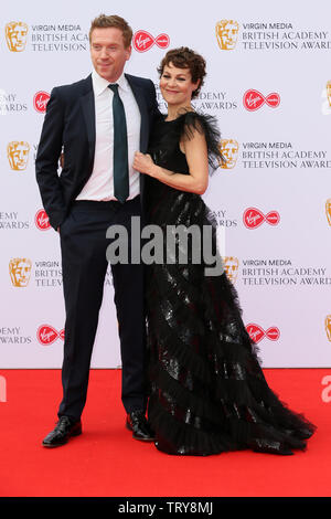 Die Jungfrau TV British Academy Television Awards 2019 in der Royal Festival Hall - Ankunft mit: Damian Lewis, Helen McCrory, Wo: London, Vereinigtes Königreich, wenn: 12. Mai 2019 Credit: Mario Mitsis/WENN.com gehalten Stockfoto