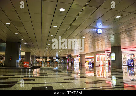 Singapur, 2. Oktober, 2013. Innenaufnahmen von Singapur Changi Airport, es ist die größte zivile Flughafen für Singapur. Stockfoto