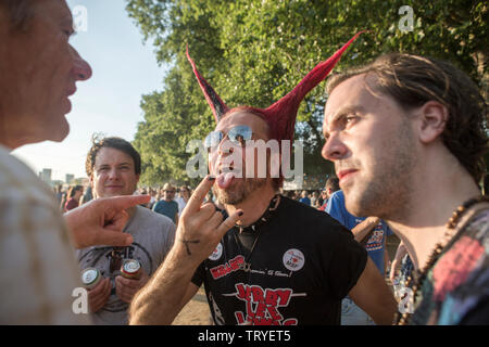 Teilnehmer der Download Music Festival 2018 Stockfoto