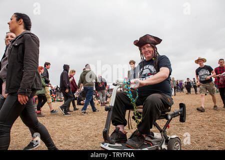 Teilnehmer der Download Music Festival 2018 Stockfoto