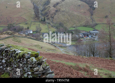 Watendlath ist ein Weiler im Lake District. Cumbria. Es befindet sich zwischen der Borrowdale und Thirlmere Täler Stockfoto