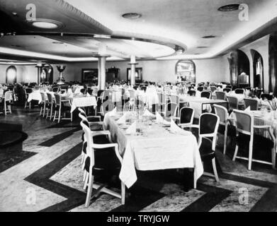 RMMV Athlone Castle 1. Klasse speisen Limousine, Union-Castle Line Stockfoto