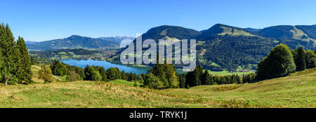 Allgäu von oben - Immenstadt, Alpsee, und Grünten Stockfoto