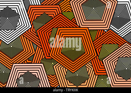 Pentagon Formen Abstrakt Stockfoto