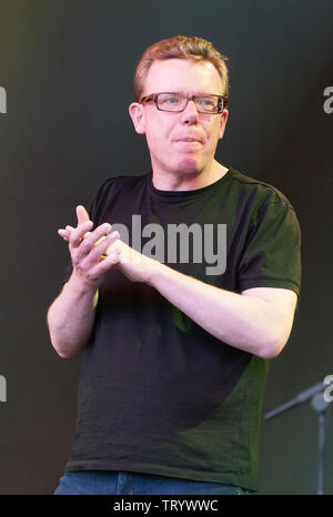 Craig Reid der Verkündiger durchführen am Cornbury Festival, tolle Tew, Oxfordshire, UK. Juli 6, 2013 Stockfoto