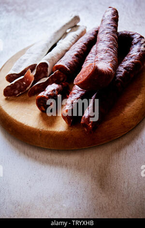 Lecker Wurst aus Spanien Stockfoto