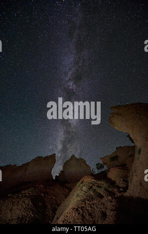 Night Shot im Bryce Canyon National Park mit Milchstraße, Utah, USA, Nordamerika Stockfoto