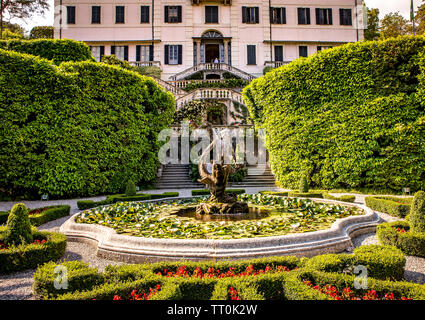 TREMEZZO, Italien, 03. JUNI 2019: Außenbereich der Villa Carlotta, am Comer See, Juni 03, 2019, in Tremezzo, Italien Stockfoto
